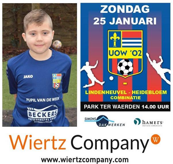 ZONDAG 25 JANUARI 2026: UOW ’02 1 – LINDENHEUVEL/HEIDEBLOEM COMBINATIE 1