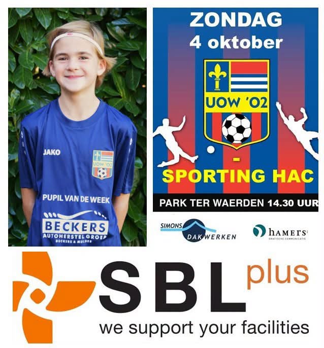A.S. zondag 4 oktober: UOW '02 - Sporting H.A.C.