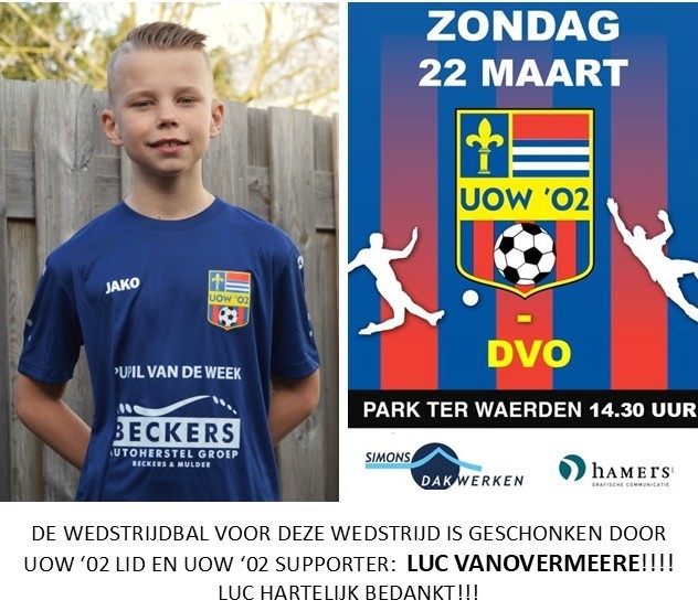 Zondag 22 maart 2026 UOW '02 1 - DVO 1