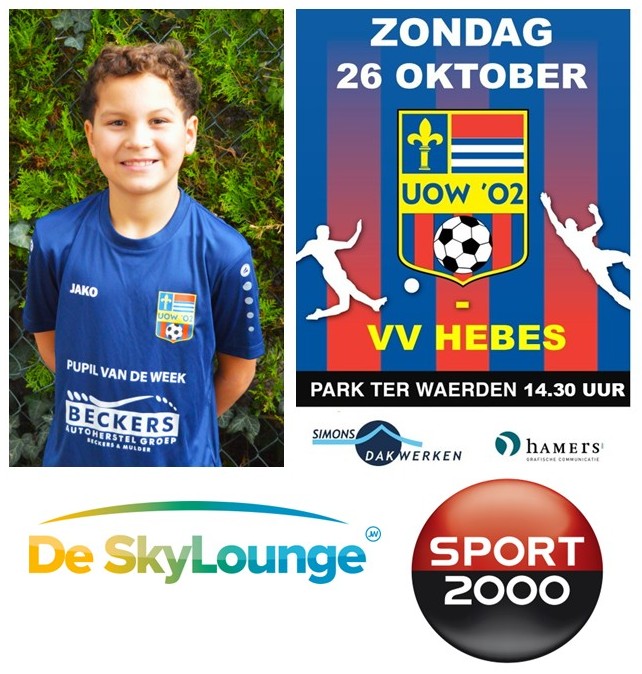 Zondag 26 oktober: UOW '02 1 - VV HEBES 1